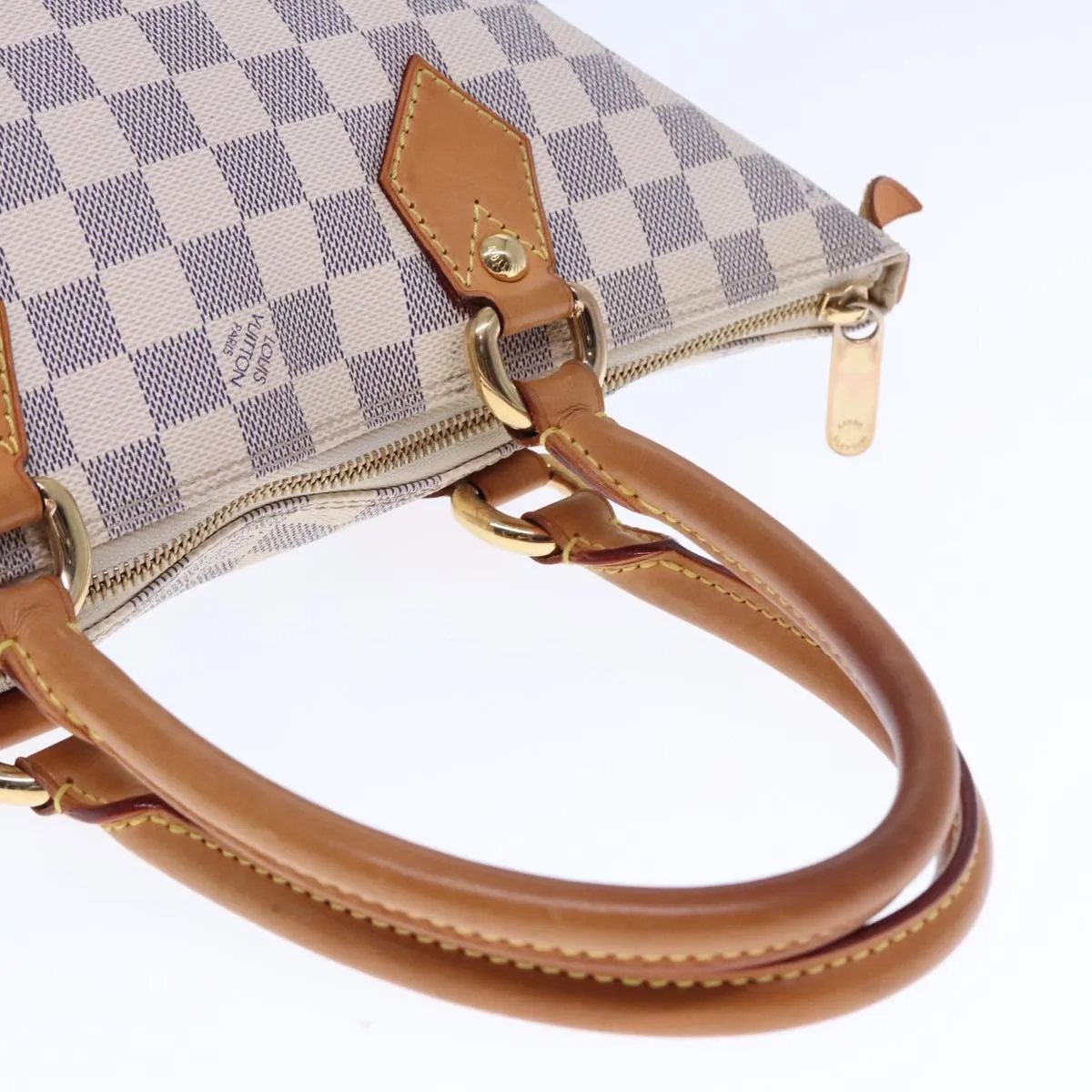 Trendy Inspired Louis Vuitton Damier Azur Saleya Pm Tote Bag N51186 Lv Auth Bs15181