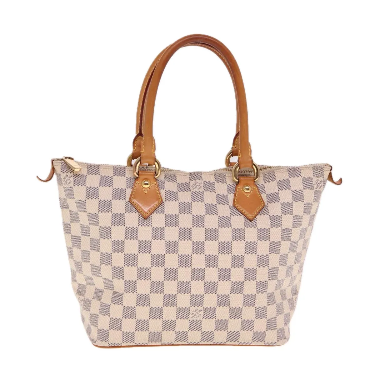 Trendy Inspired Louis Vuitton Damier Azur Saleya Pm Tote Bag N51186 Lv Auth Bs15181