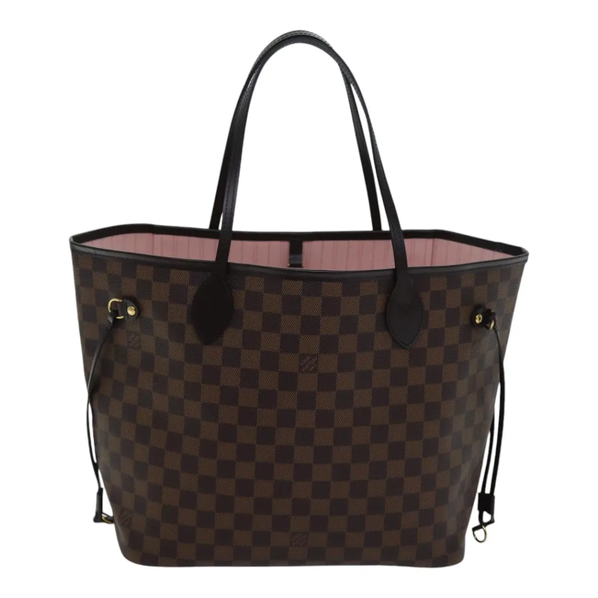 Trendy Inspired Louis Vuitton Damier Ebene Neverfull Mm Tote Bag N51105 Lv Auth 86990sa