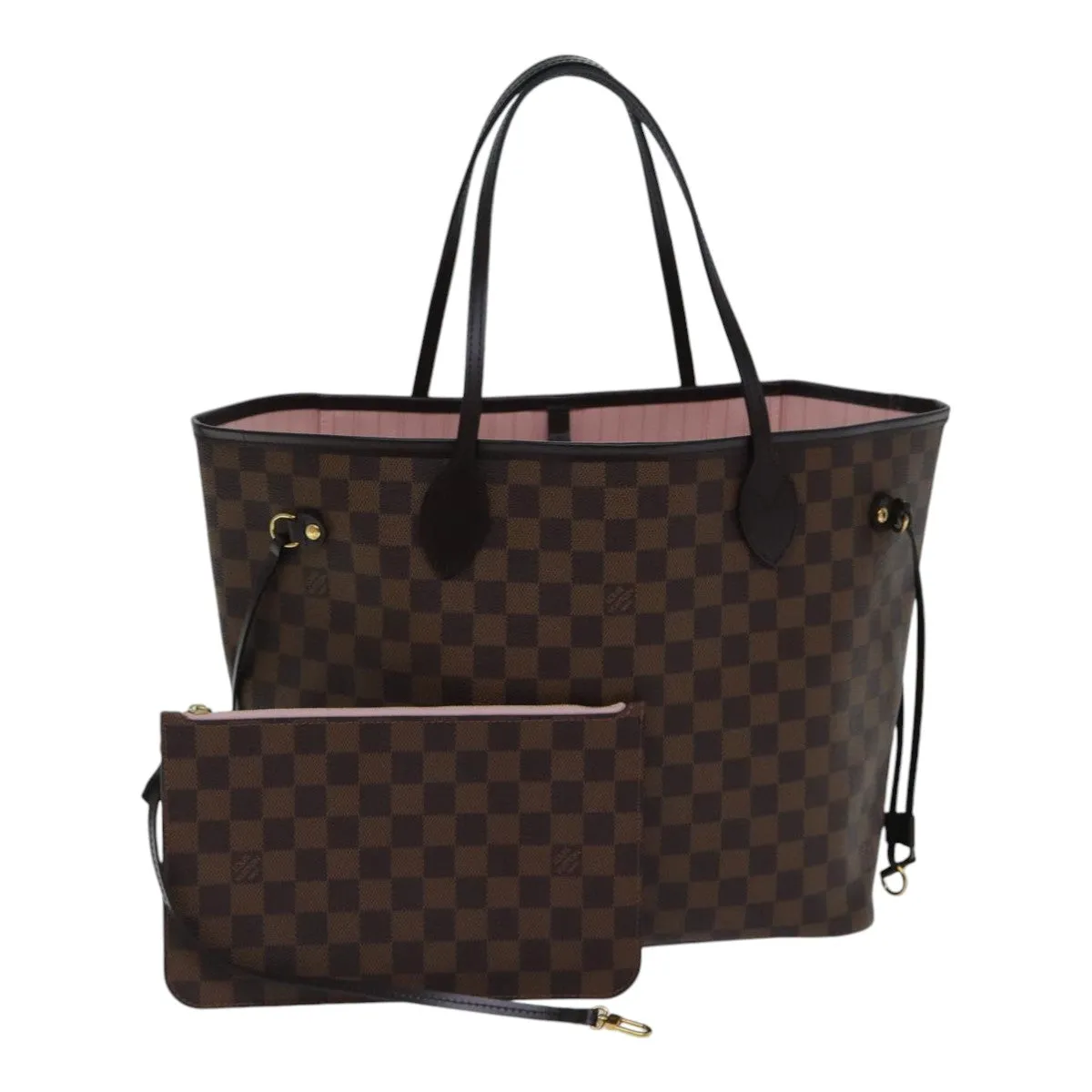 Trendy Inspired Louis Vuitton Damier Ebene Neverfull Mm Tote Bag N51105 Lv Auth 86990sa