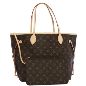 Trendy Inspired Louis Vuitton Monogram Neverfull Mm Tote Bag M40156 Lv Auth Ar10581s