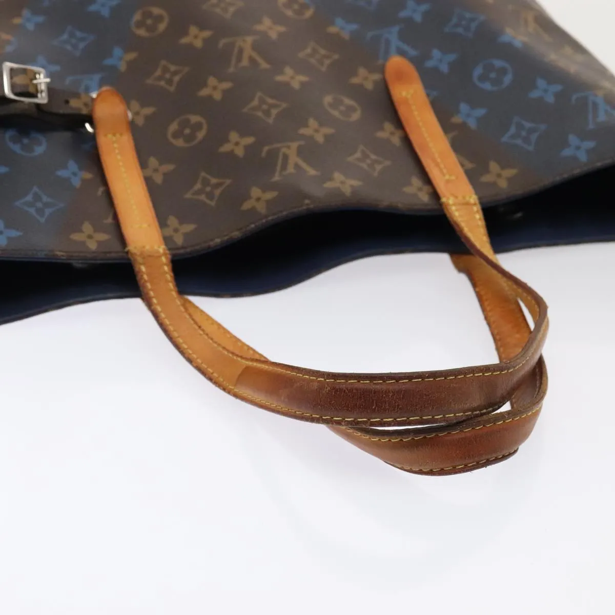 Trendy Inspired Louis Vuitton Monogram V Lline Cabas Ns Tote Bag 2way M50147 Lv Auth 85677