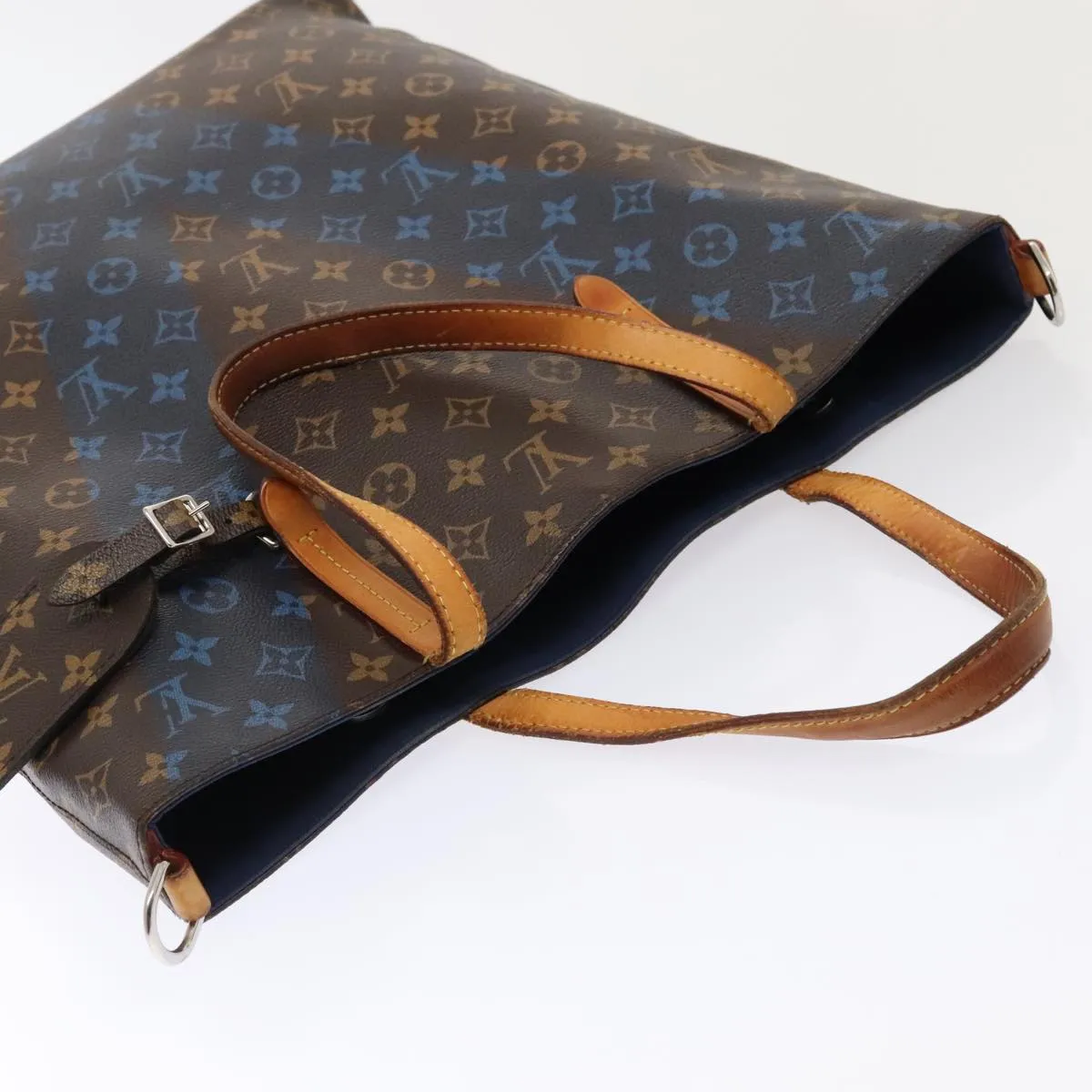 Trendy Inspired Louis Vuitton Monogram V Lline Cabas Ns Tote Bag 2way M50147 Lv Auth 85677