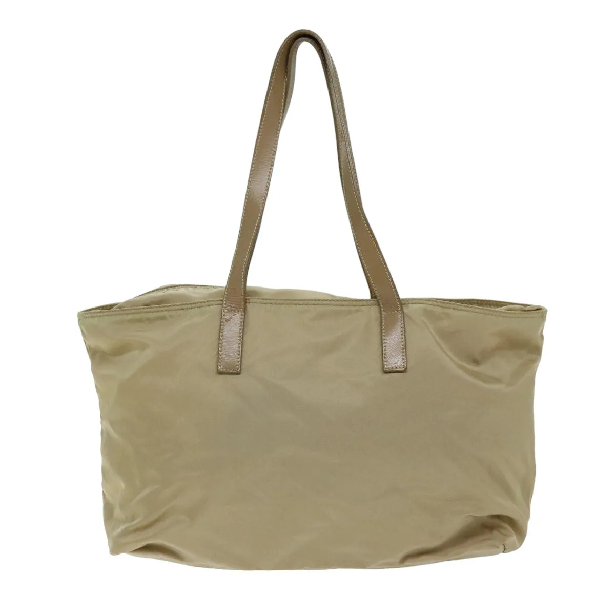 Trendy Inspired Prada Tote Bag Nylon Beige Auth 75668