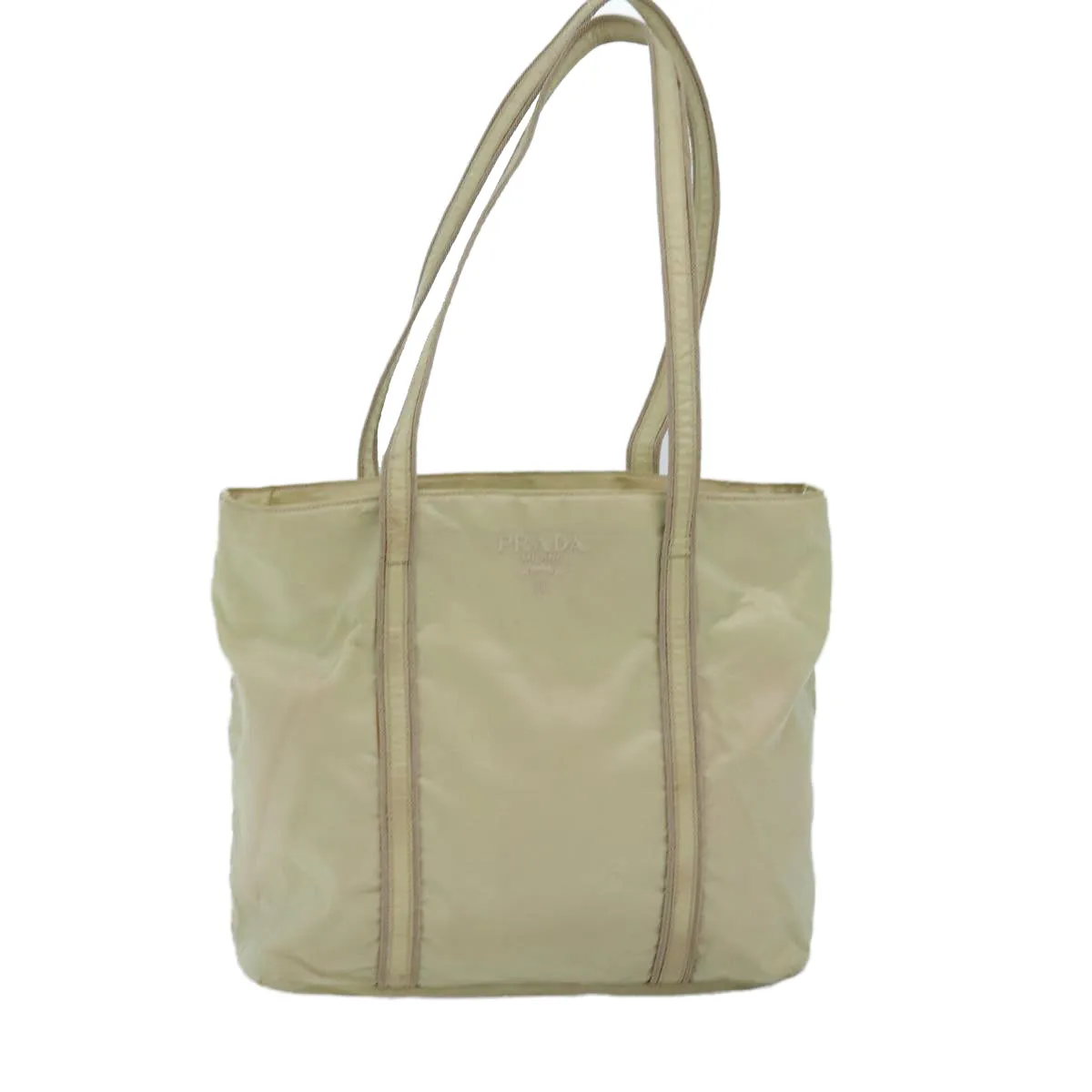 Trendy Inspired Prada Tote Bag Nylon Beige Auth Bs15267