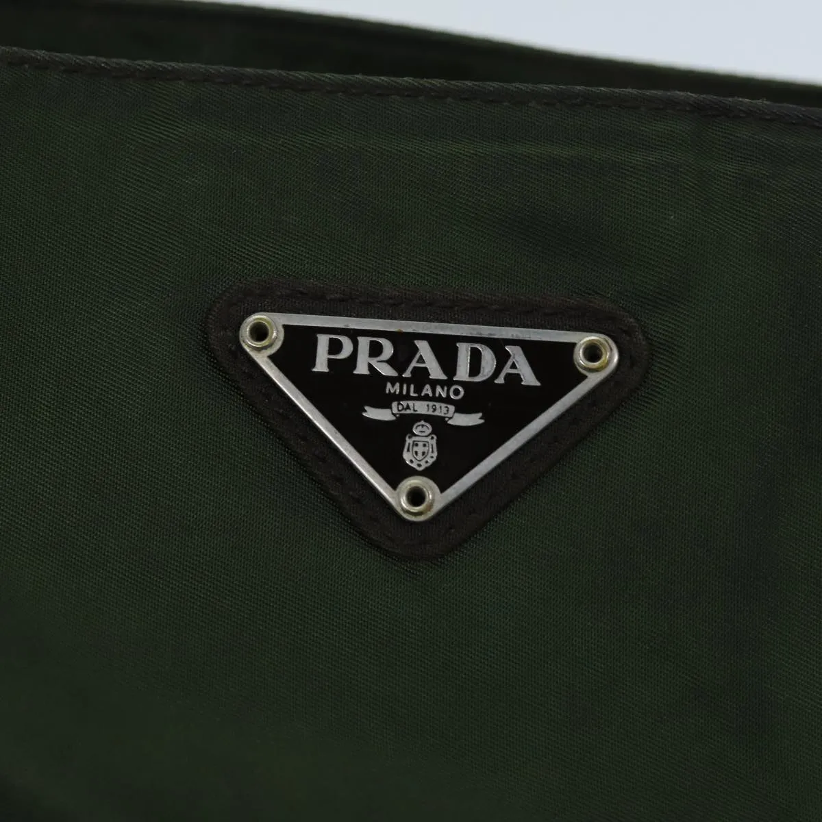 Trendy Inspired Prada Tote Bag Nylon Khaki Auth 72138