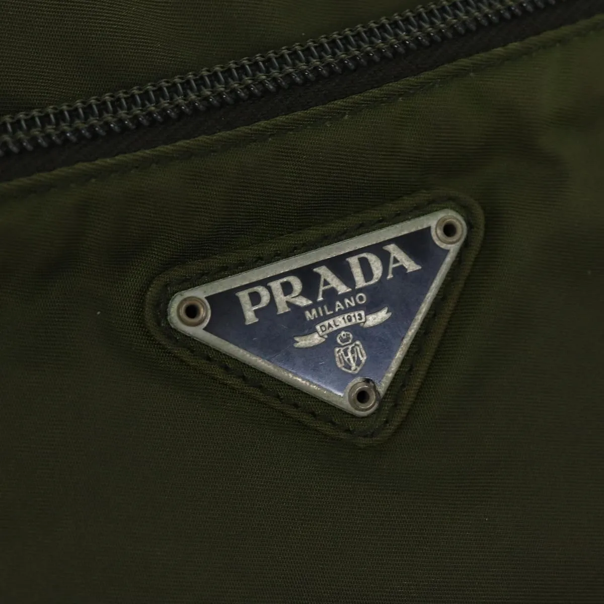 Trendy Inspired Prada Tote Bag Nylon Khaki Auth 74970