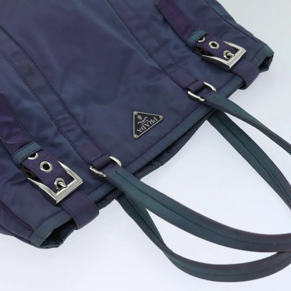 Trendy Inspired Prada Tote Bag Nylon Purple Auth 75586