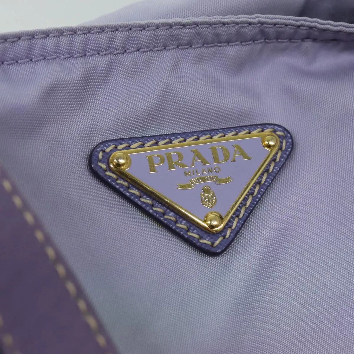 Trendy Inspired Prada Tote Bag Nylon Purple Auth 75643