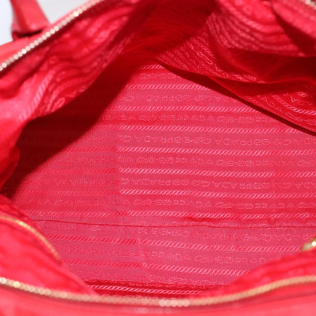 Trendy Inspired Prada Tote Bag Nylon Red Auth 75649