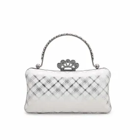 White Fancy Clutch P15365