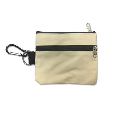 Zippered Pouch with Carabiner